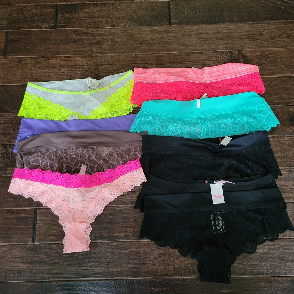 Victoria's Secret PINK Size Medium Thong Bundle
